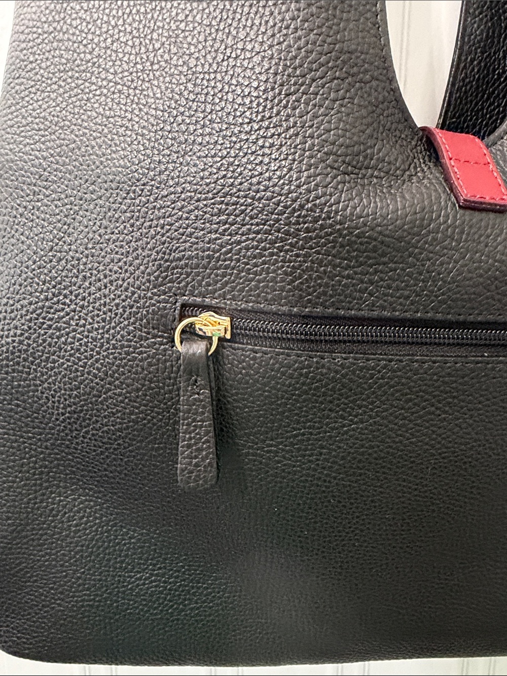 Grillis Roma pebble-grain Italian leather hobo shoulder bag - Picture 5 of 8